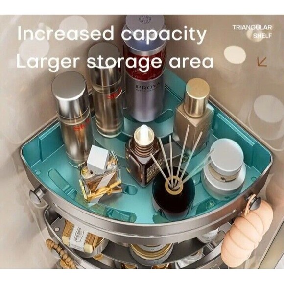 2 PCS (Shower Shelves)-(Bathroom Storage Rack)-(Plastic)-(Black)-(New)-$15.00 - Picture 5 of 11